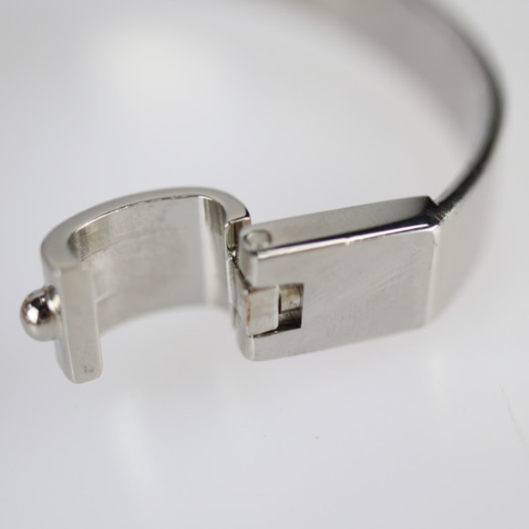 LOUIS VUITTON Bracelet Metal Wood Plastic Silver Brown Series Rope Motif - Picture 6 of 8